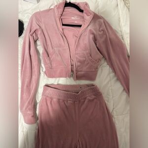 Rarely worn pink velvet tracksuit